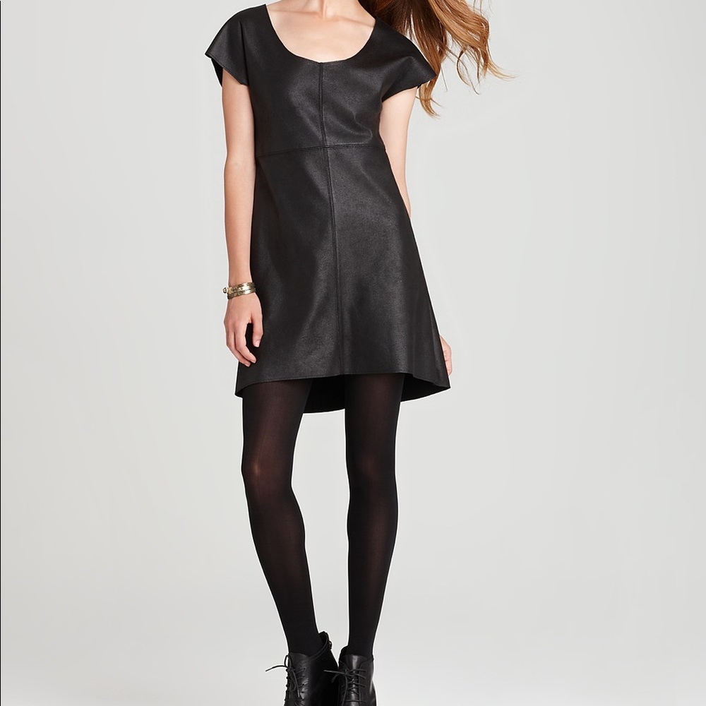 C&C California Faux Leather Dress Small
